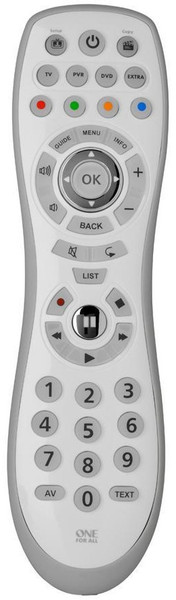 One For All URC 6440 IR Wireless push buttons Grey remote control