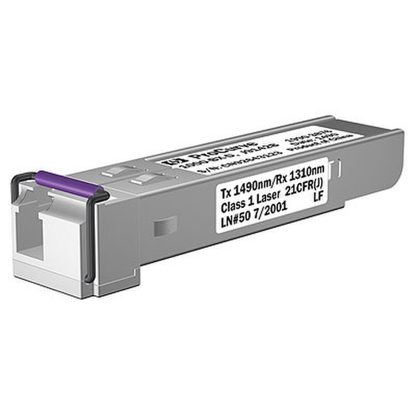Hewlett Packard Enterprise X122 1G SFP LC BX-D Transceiver 1000Mbit/s SFP 1490nm Single-mode network transceiver module
