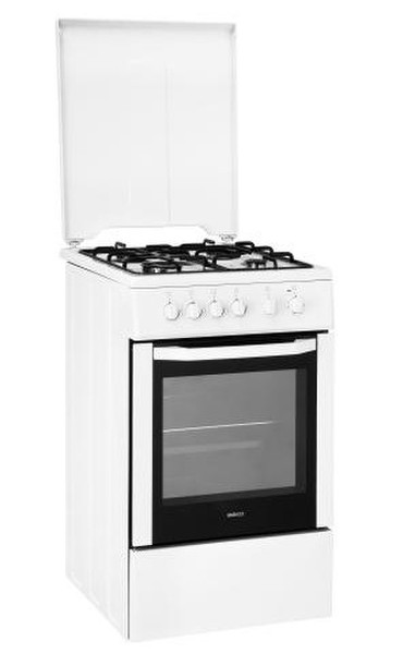 Beko CSS 52001 DW Freistehend Gas hob Weiß Küchenherd