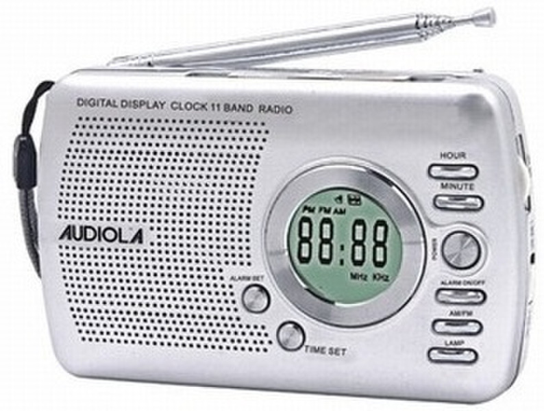 Audiola RTB-2148D Uhr Analog Silber Radio