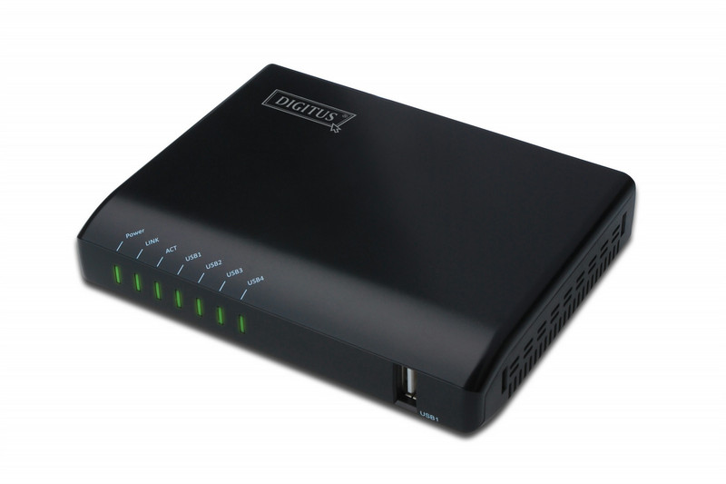 Digitus DN-13022 Ethernet LAN Черный сервер печати