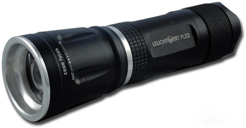 Leuchtwert PL22 Hand flashlight LED Black