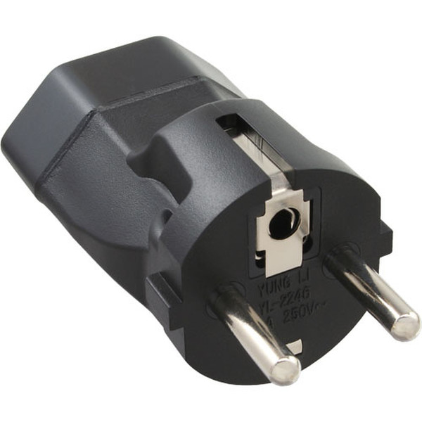 InLine 16702E Type F (Schuko) Type F (Schuko) Black power plug adapter