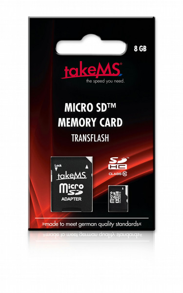 takeMS MicroSDHC 8GB 8GB MicroSDHC Class 10 memory card