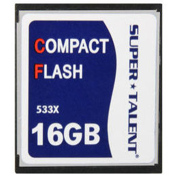 Super Talent Technology CF/16-533X 16GB CompactFlash NAND memory card