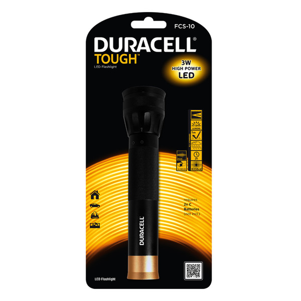 Duracell Tough Hand flashlight LED Black,Gold