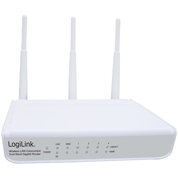 LogiLink WL0153 Dual-Band (2,4 GHz/5 GHz) Gigabit Ethernet WLAN-Router