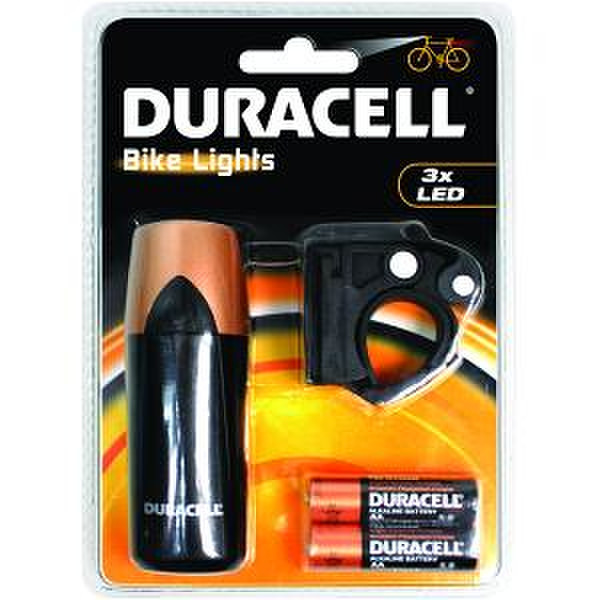 Duracell BIK-F01WDU Велосипедный фонарик LED Черный электрический фонарь