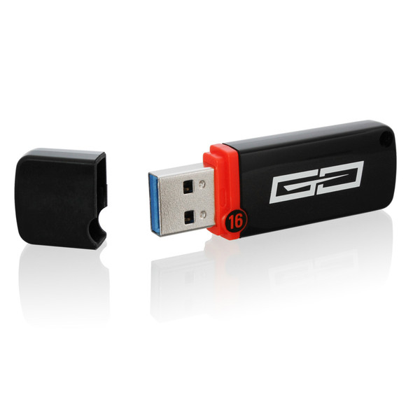 Sharkoon Flexi-Drive GO 16GB 16GB USB 3.0 (3.1 Gen 1) Typ A Schwarz, Rot USB-Stick