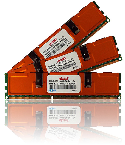 takeMS 6 GB-Kit PC 1333 6GB DDR3 1333MHz Speichermodul