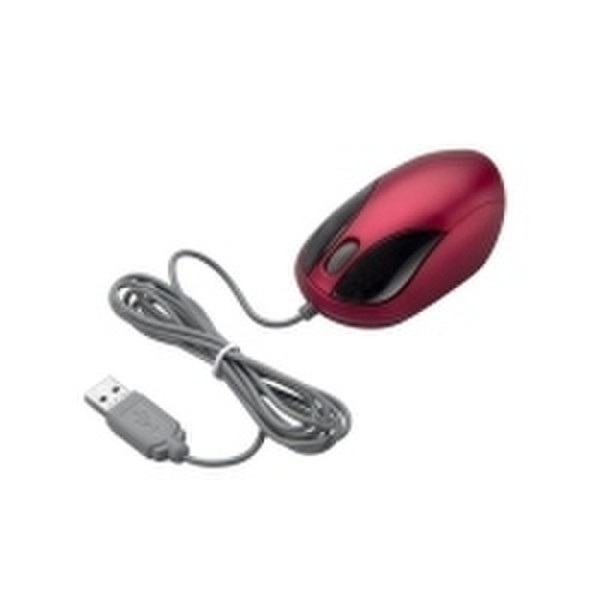 Targus Wired Mini Optical Mouse USB Оптический 800dpi Красный компьютерная мышь