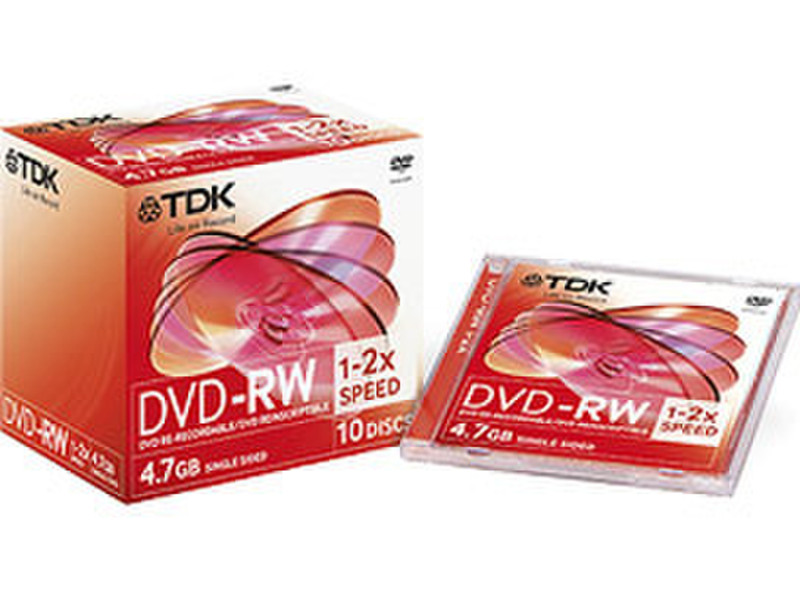 TDK DVD-RW 4x, 10 pack 4.7GB DVD-R 10pc(s)