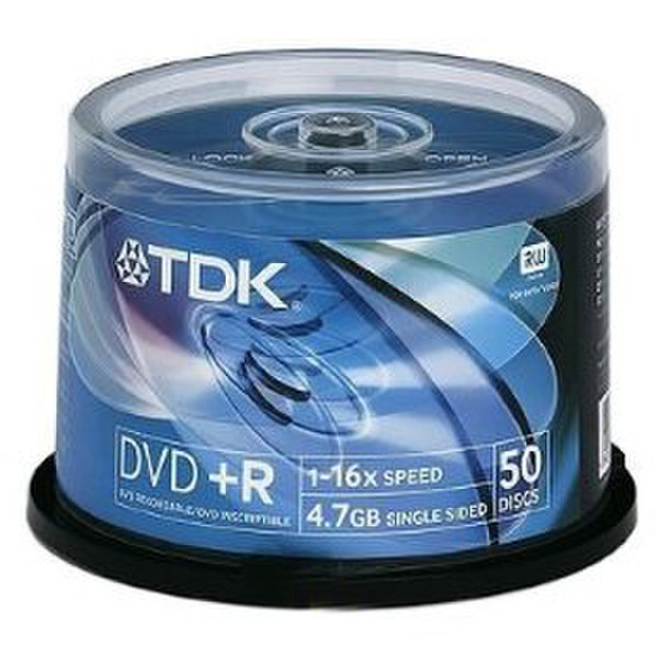 TDK 50x DVD+R 4.7GB 120min 16x Cakebox 4.7GB DVD+R 50pc(s)