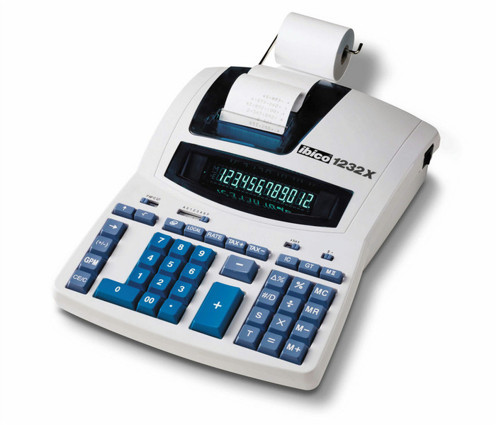 Rexel Ibico 1232X Professional Print Calculator White/Blue