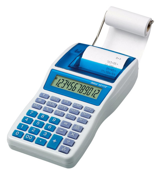Rexel Ibico 1211X Semi-Professional Print Calculator White/Blue
