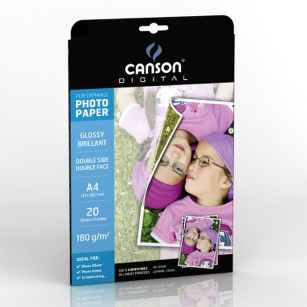 Canson Performance Glossy A4 180G A4 White photo paper