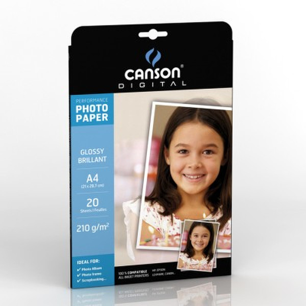 Canson Performance Glossy A4 210G A4 Weiß Fotopapier