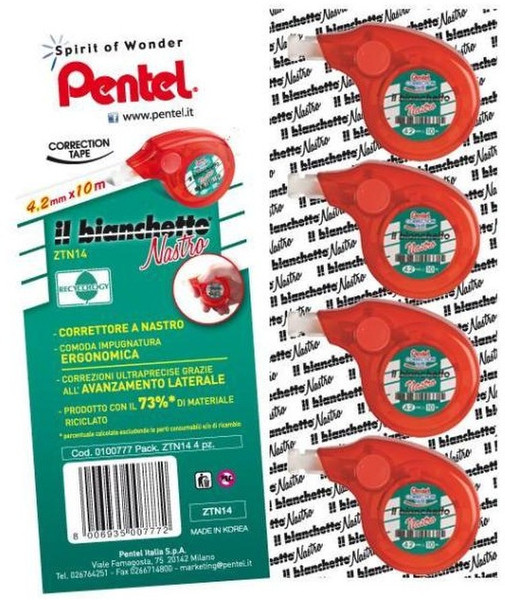 Pentel 0100819 корректирующая лента