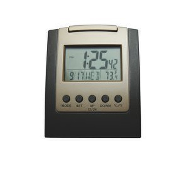 Unilux Momento Digital table clock Rectangular Black,Grey