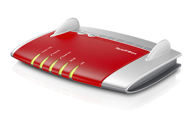 AVM FRITZ!Box 7330 Single-band (2.4 GHz) Gigabit Ethernet Красный, Cеребряный wireless router