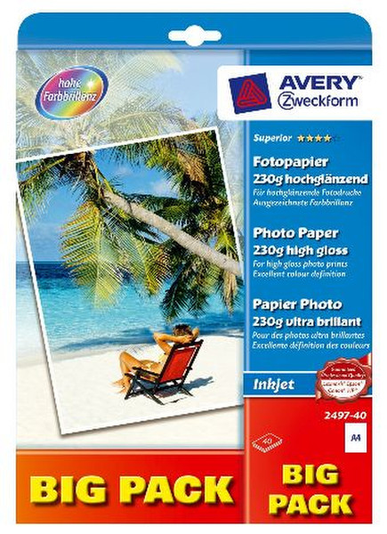 Avery 2497-40 A4 High-gloss фотобумага
