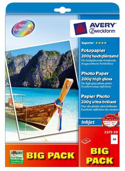 Avery 2572-50 A4 Hoch-Glanz Fotopapier