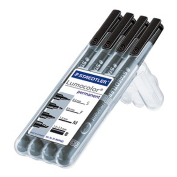 Staedtler 31-9WP4GS Черный 4шт перманентная маркер