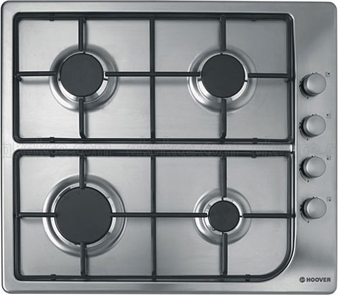 Hoover HGL 64S X built-in Gas, Halogen Stainless steel hob