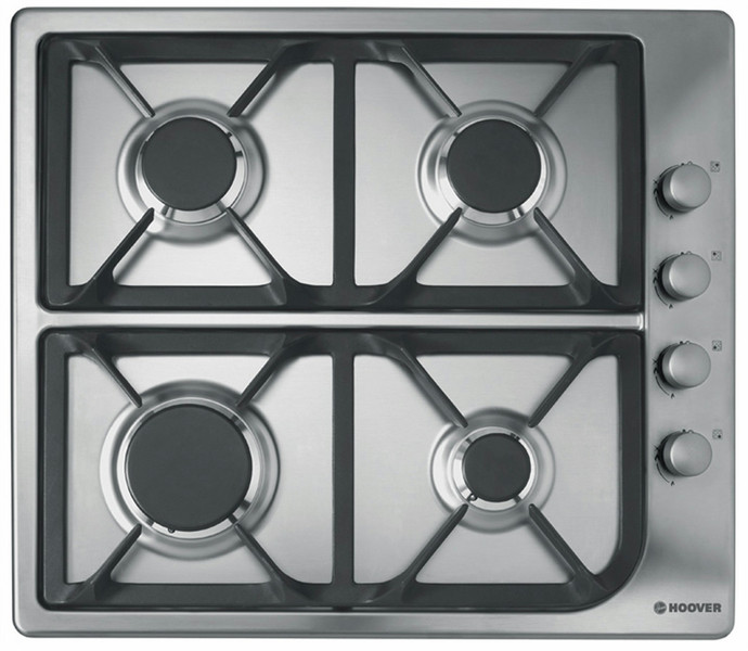 Hoover HGL 64S CX built-in Gas, Halogen Stainless steel hob