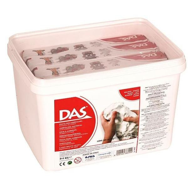 DAS Schoolpack Modelling clay 5000g White 2pc(s)