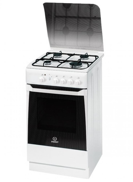 Indesit KN1G2S(W)/I S Freestanding Gas hob White cooker