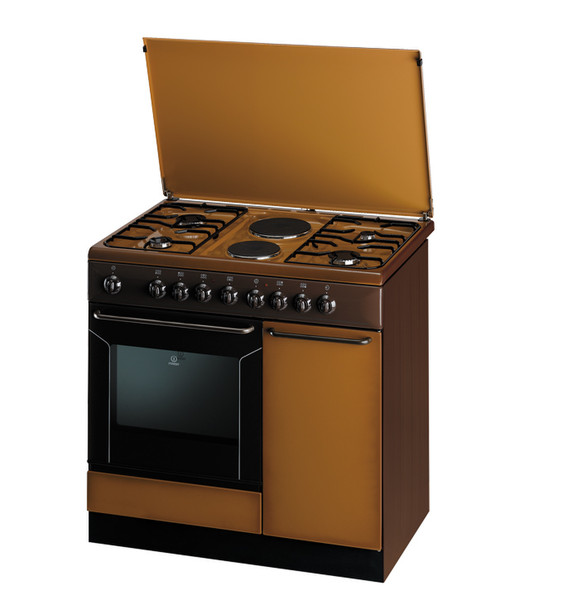 Indesit K9B11S(B)/I S Отдельностоящий Combi hob D Коричневый кухонная плита