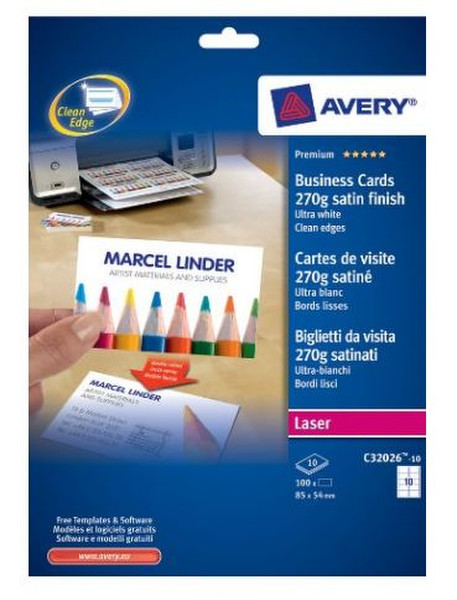 Avery C32026-10 визитная карточка