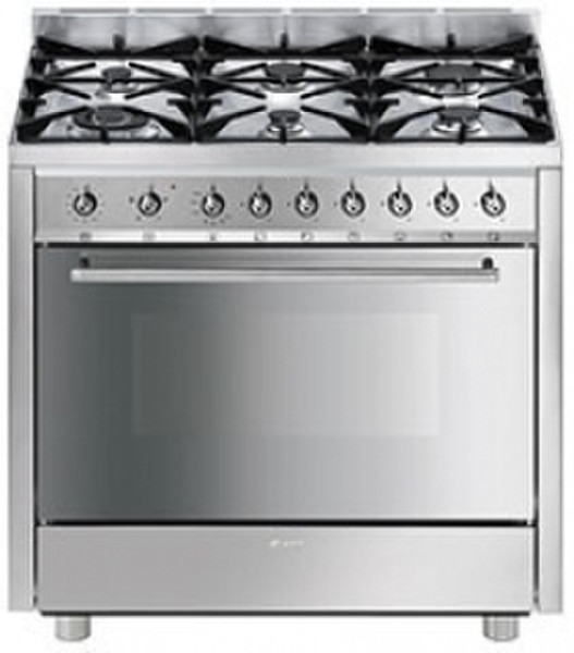 Smeg C91GVXI-1 Freistehend Gas hob Edelstahl Küchenherd