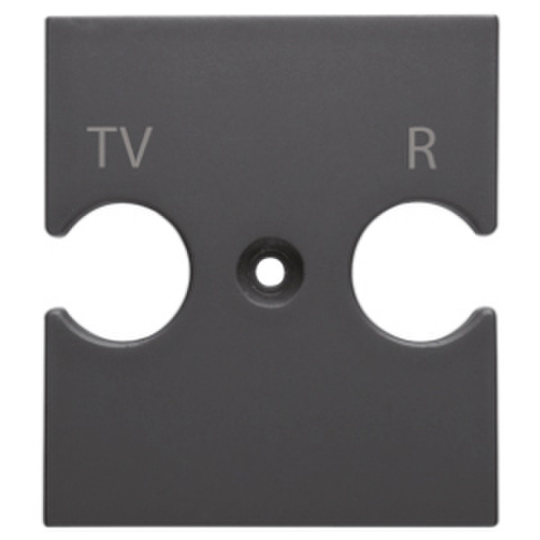 Gewiss GW12386 Black switch plate/outlet cover