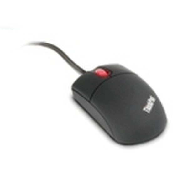 Lenovo Optical Travel Mouse USB+PS/2 Оптический 800dpi Черный компьютерная мышь