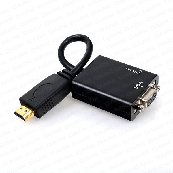 Dark HDMI - VGA 1.8m HDMI VGA (D-Sub) Schwarz Videokabel-Adapter