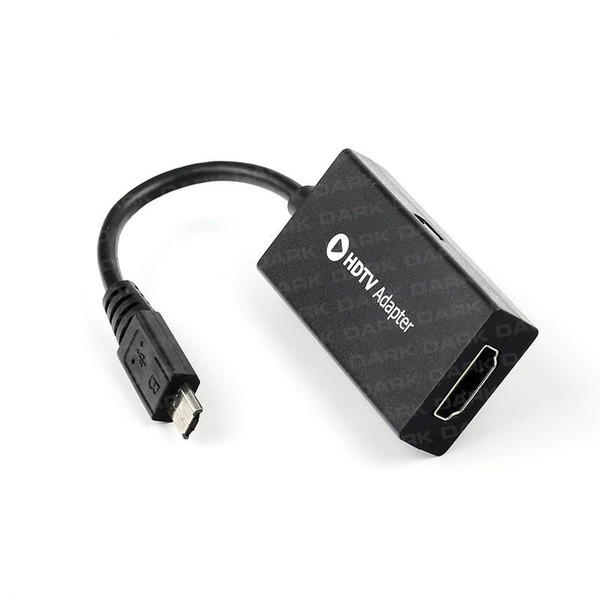 Dark microUSB-HDMI micro USB HDMI Schwarz Handykabel