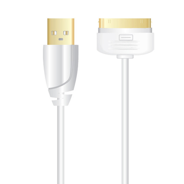 Sinox SXI2102 2м USB A Apple 30-p Белый кабель USB