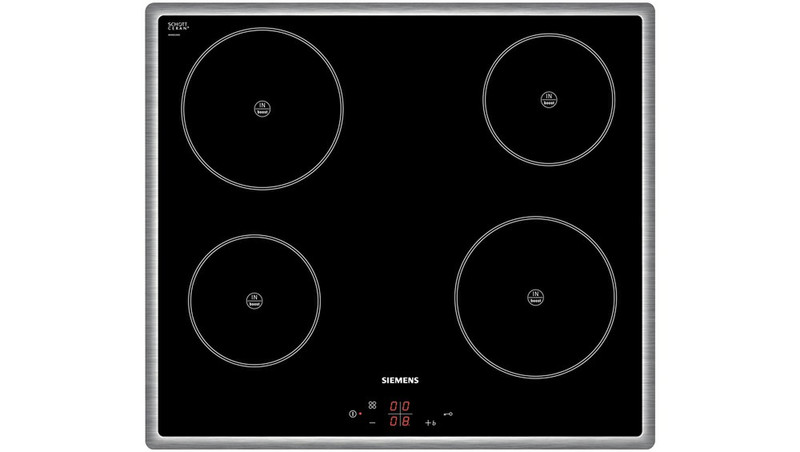 Siemens EH645QA16E Встроенный Induction hob Черный, Нержавеющая сталь плита