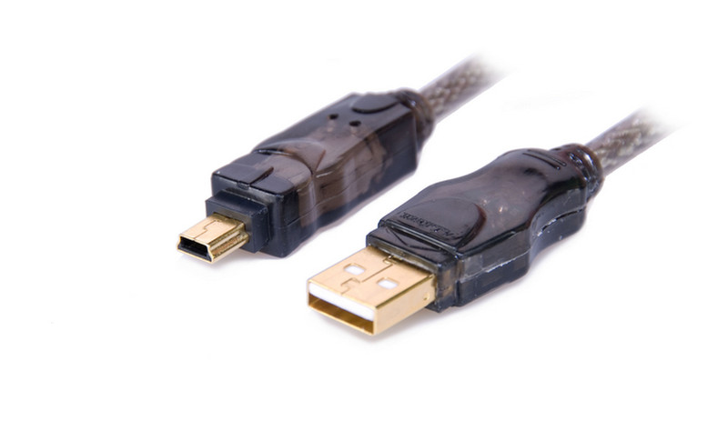 AC Ryan ProCables Lighted USB2.0 Cable - A Male / Mini5P Male 1.8m BlueLED 1.8м USB A кабель USB