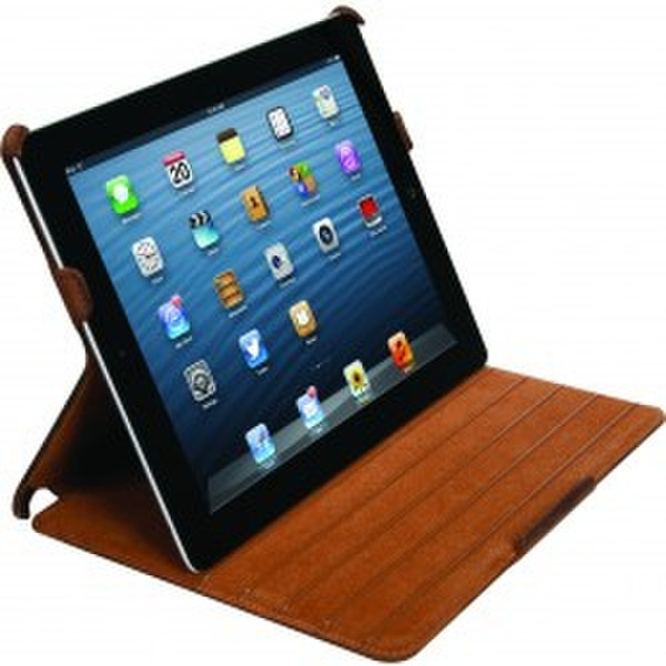 ICIDU Leather folio stand for iPad brown