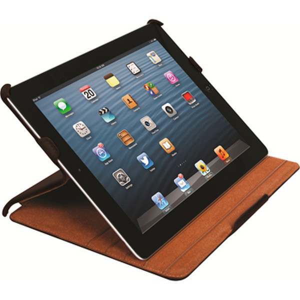 ICIDU Leder-Schutzhülle mit aufsteller für iPad schwartz
