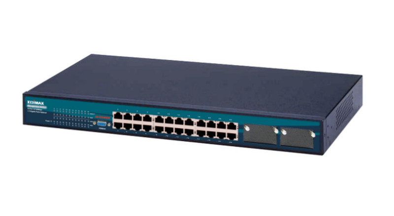 Edimax ES-3124REM Неуправляемый L2 Fast Ethernet (10/100) 1U Черный сетевой коммутатор
