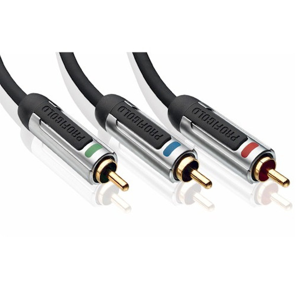 Profigold High Definition Component Interconnect (3x RCA male - 3x RCA male), 2m 2m 3 x RCA component (YPbPr) video cable