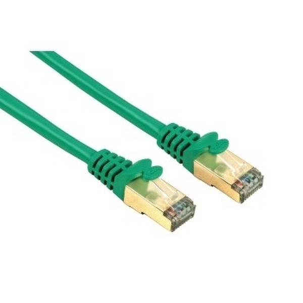 Hama CAT 5e Patch Cable STP, 5.0 m, green, shielded 5м Зеленый сетевой кабель