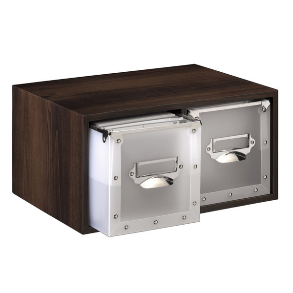 Hama Espresso 260discs Brown,Silver Wood optical disc storage box
