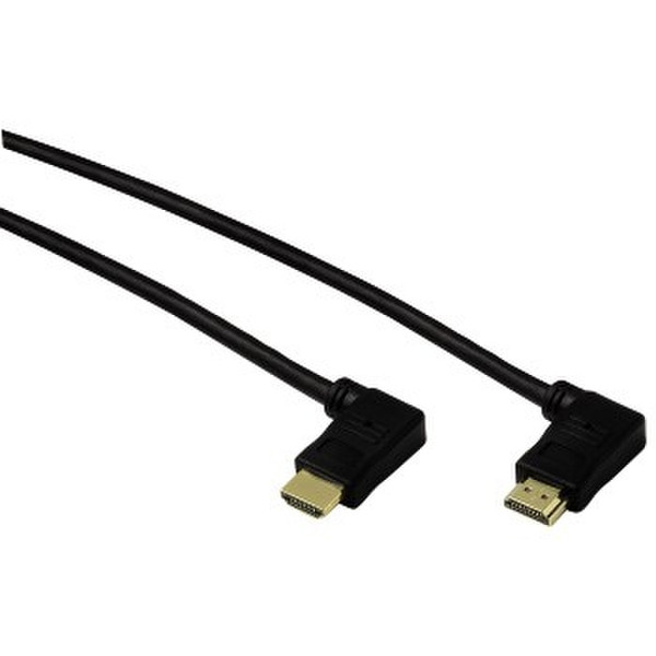 Hama HDMI Connecting Cable, 90° Plug - 90° Plug, 1.5 m 1.5м HDMI HDMI Черный HDMI кабель