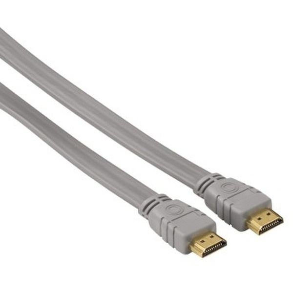 Hama Flat Ribbon Cable, HDMI Plug, 3m 3м HDMI HDMI Cеребряный HDMI кабель