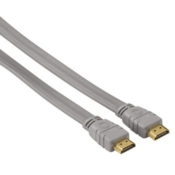 Hama Flat Ribbon Cable, HDMI plug, 1.5m 1.5m HDMI HDMI Silver HDMI cable